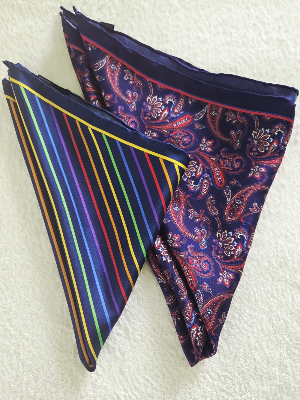 The Tie Bar ✨️ Men's Silk Pocket Square Set (2)